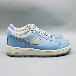 Nike Air Force 1 Shoes Womens 8 Blue Silver Retro Vintage Classic 307109-401
